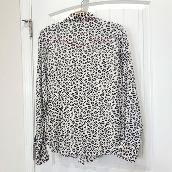 Sherry Cervi xRU Apparel size XL Pink Pearl Snap,Animal Print Long Sleeve, Shirt - Picture 8 of 8